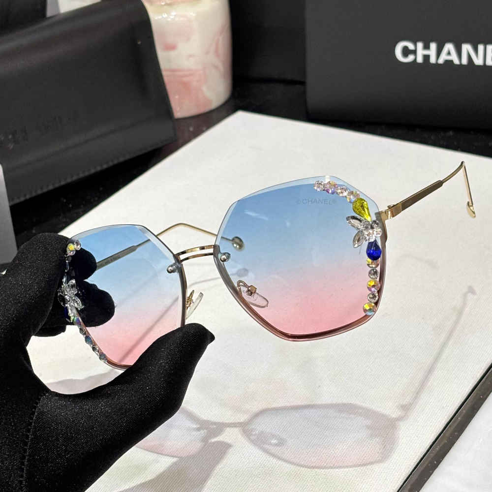 Chanel Blue Premium Women's Sunglasses-1