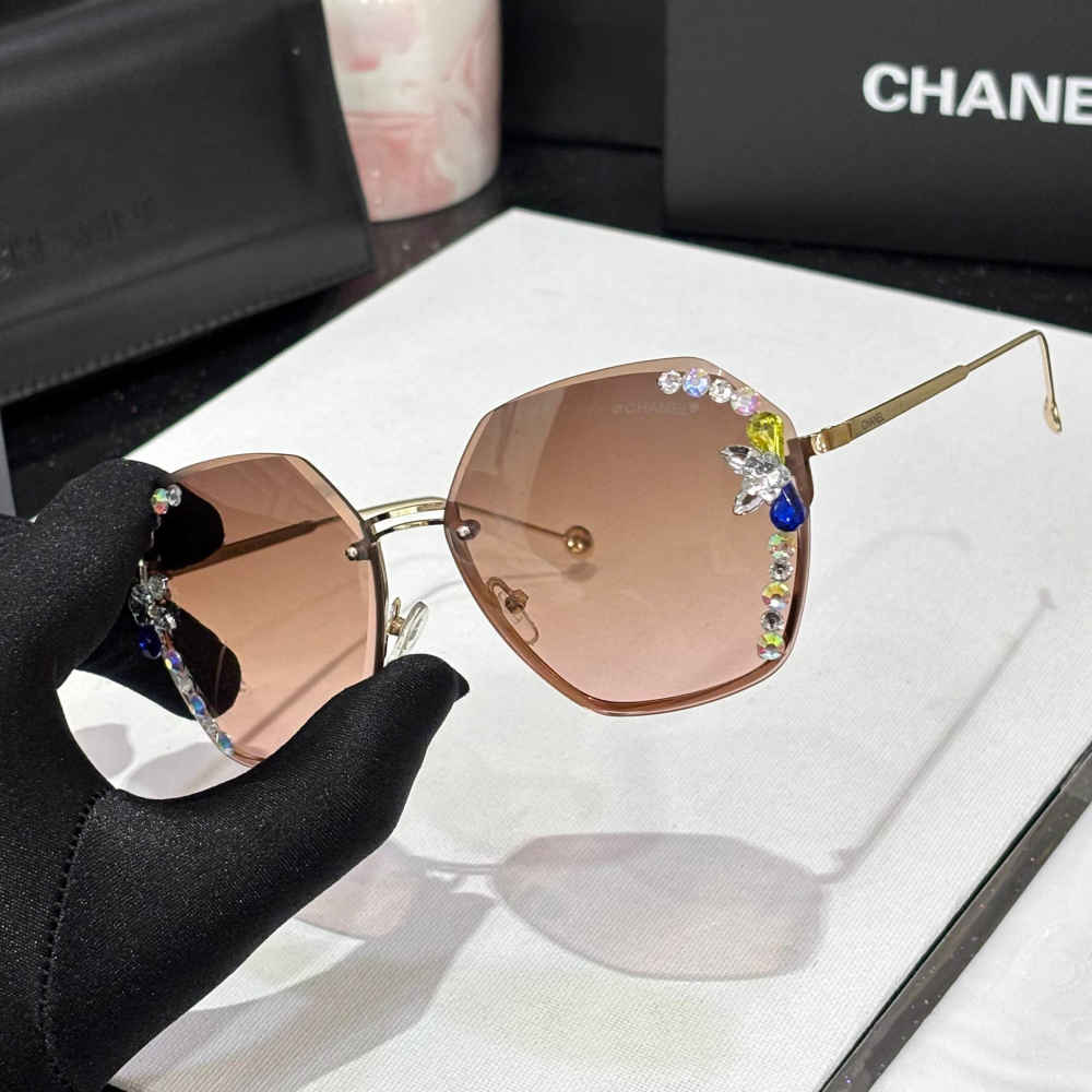 Chanel Light Brown Premium Women's Sunglasses-1