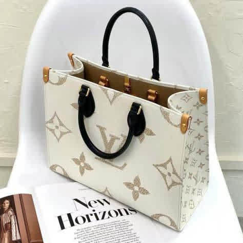 Louis Vuitton On The Go Monogram Premium Leather Tote Bag-1