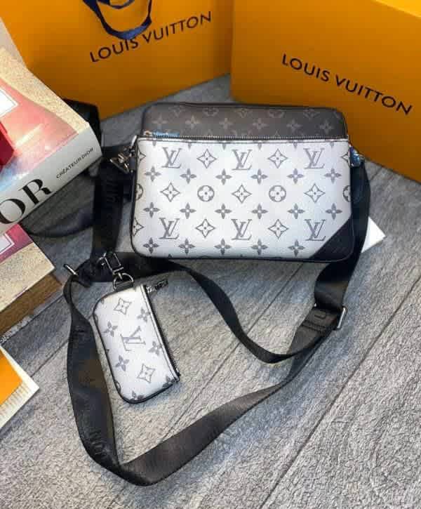 Louis Vuitton Abloh Trio Messenger White Sling Bag-1