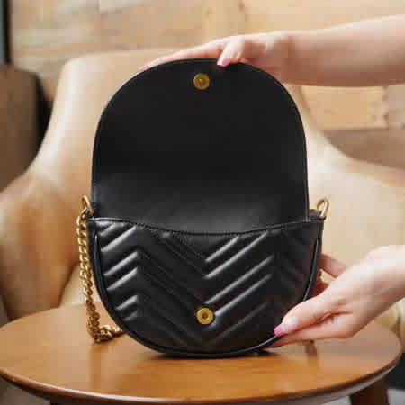 Gucci GG Marmont Moon Premium Black Sling Bag-1