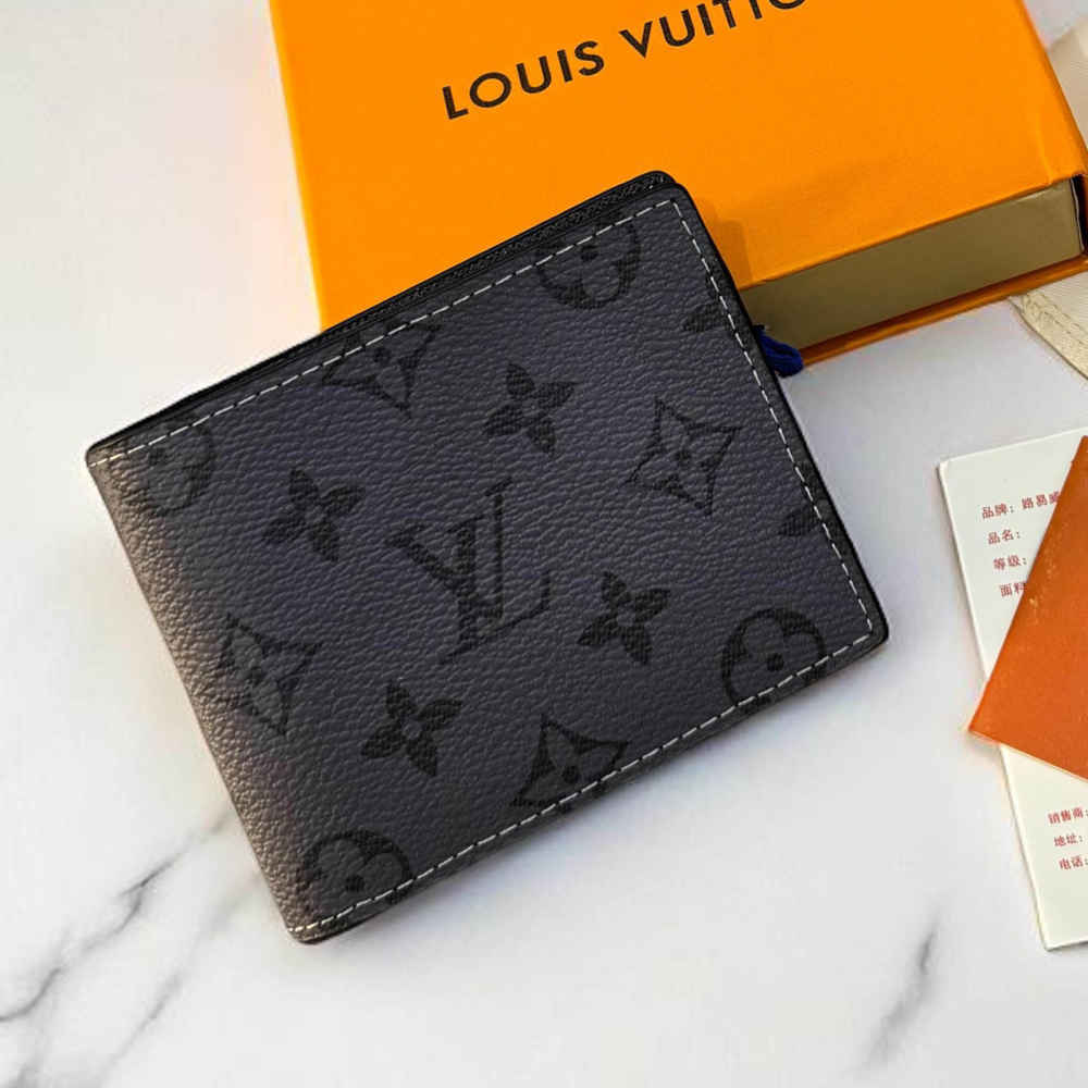 Louis Vuitton Black Premium Compact Wallet-1