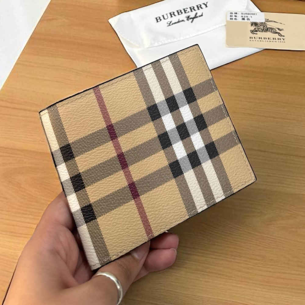 Burberry Brown Premium Compact Wallet-1