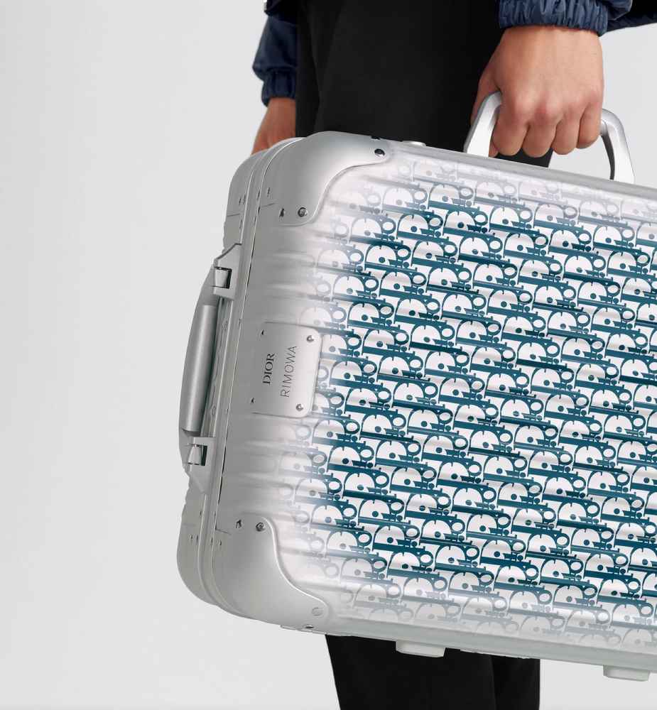 Dior & Rimowa blue Premium Cabin Trolley Bag-3
