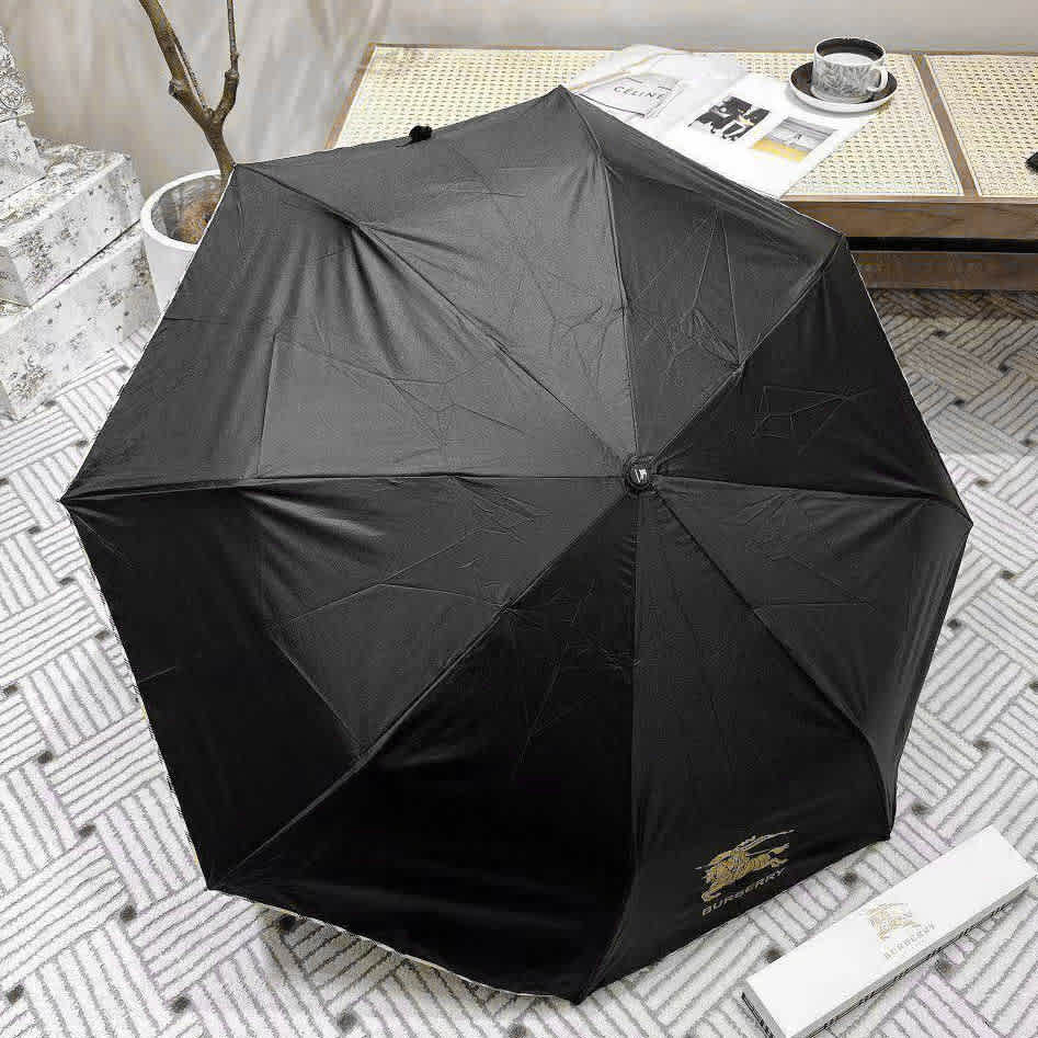 Burberry Black Premium Quality Umbrella-thumb-0