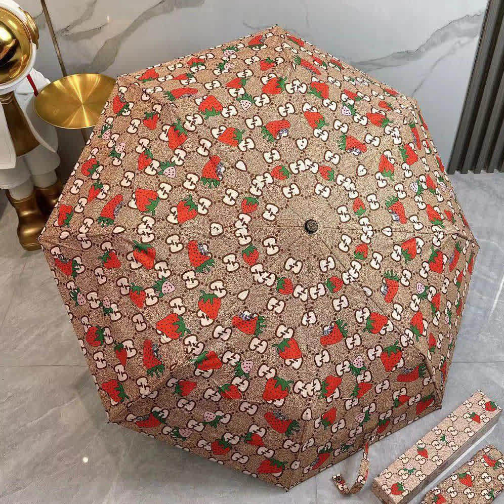 Gucci Strawberry Print Premium Quality Umbrella-thumb-0