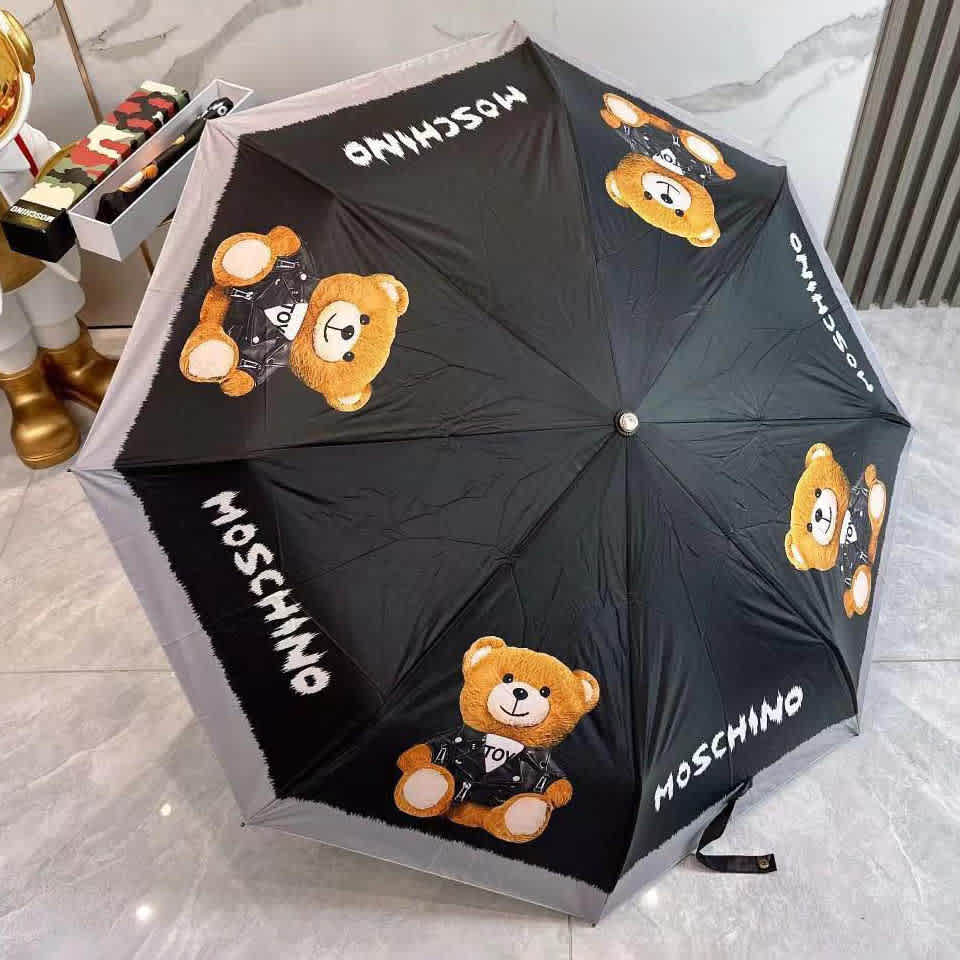 Moschino Black Premium Quality Umbrella-thumb-0