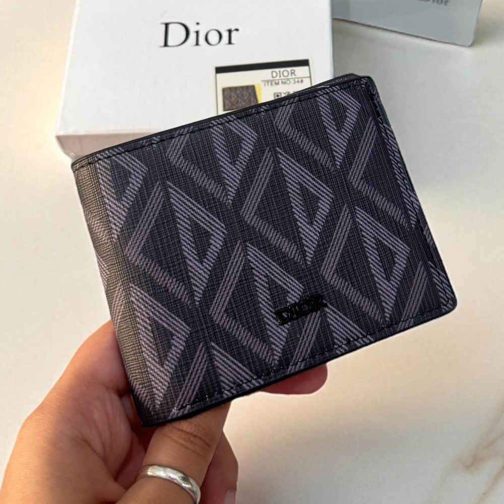 Dior Black Premium Compact Wallet-5