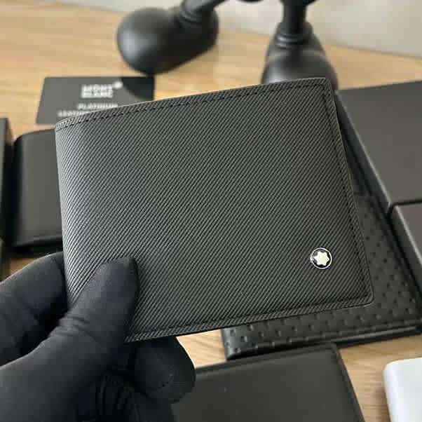 Mont Blanc Black Premium Compact Wallet-thumb-0