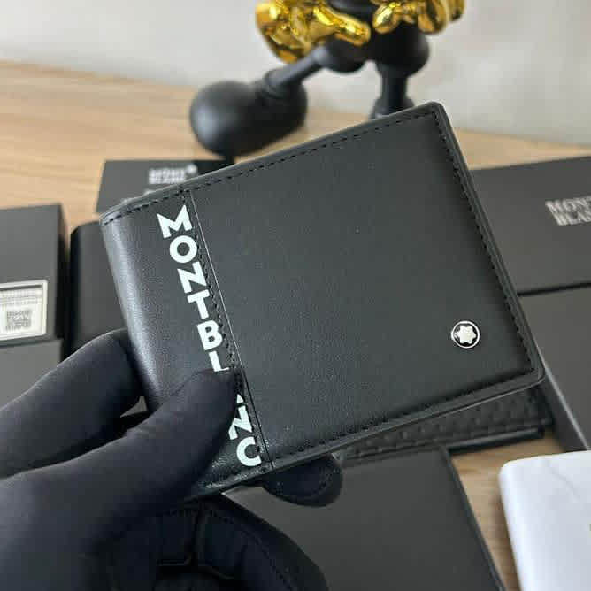 Mont Blanc Black Premium Compact Wallet-thumb-0