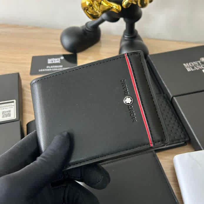 Mont Blanc Black Premium Compact Wallet-thumb-0