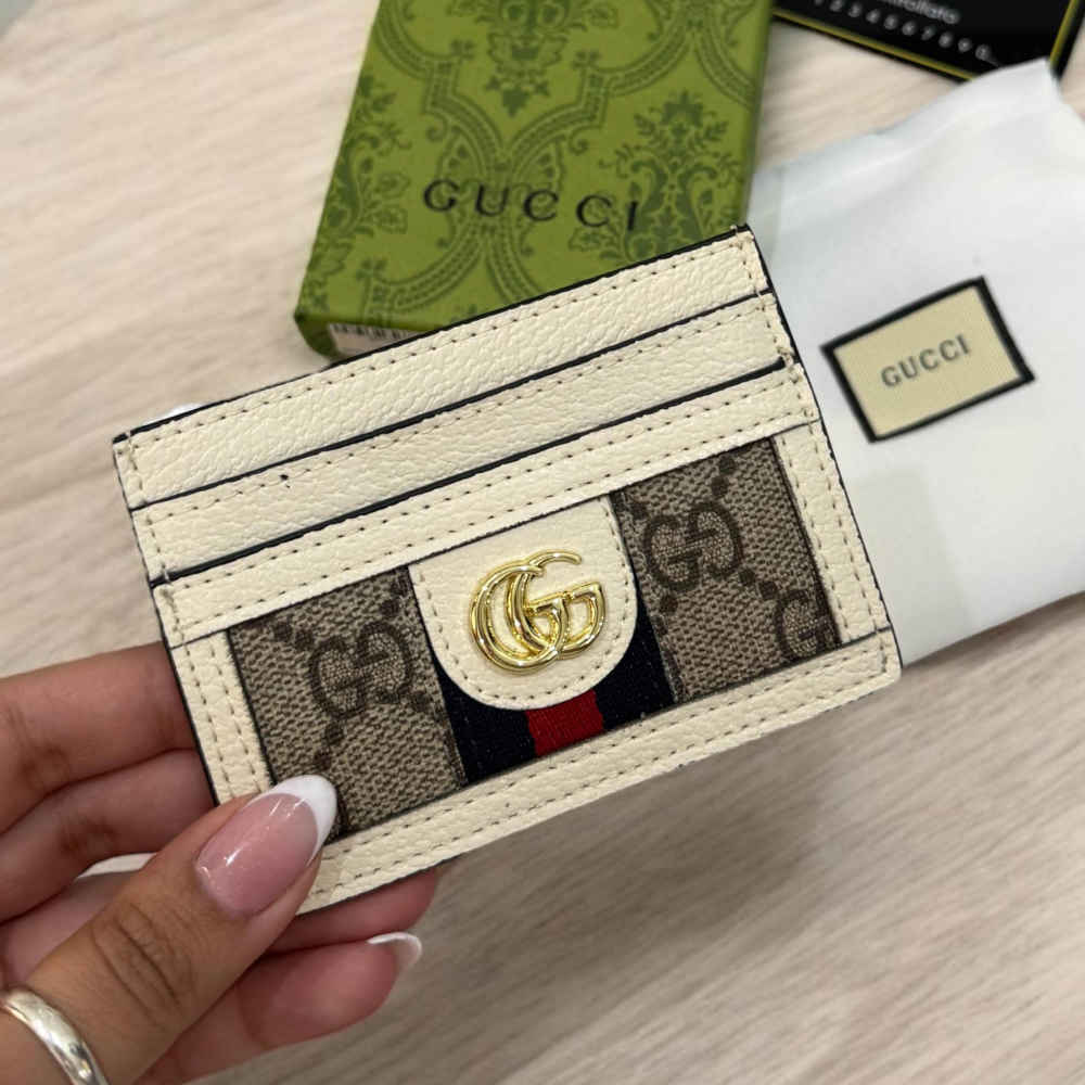 Gucci White Premium Card Wallet-thumb-1