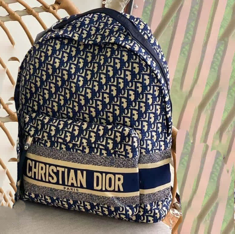 Dior Oblique Blue Backpack-4