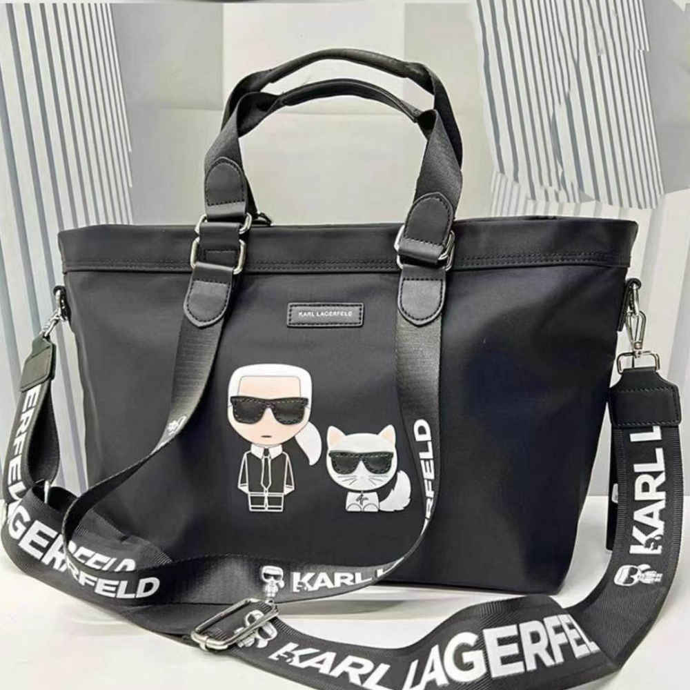 Karl Lagerfeld Black Tote Bag-thumb-0