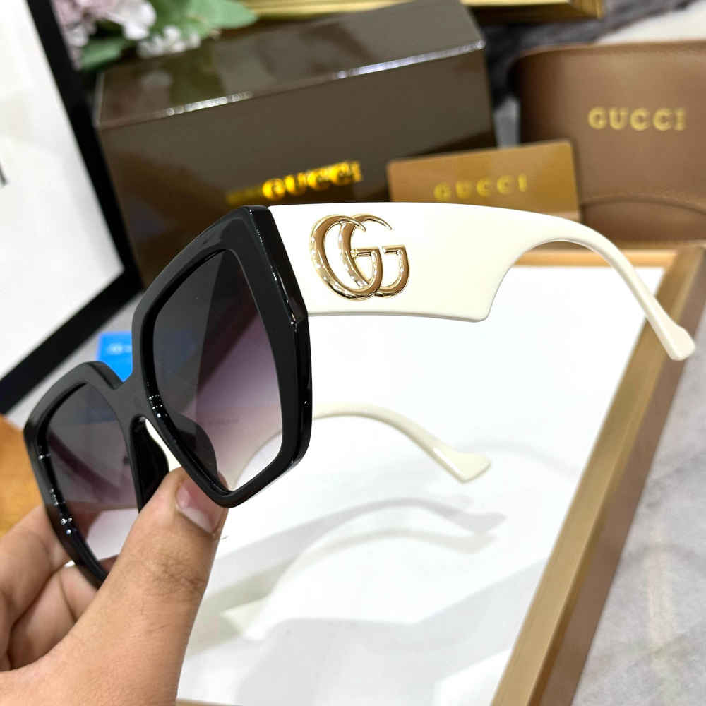 Gucci White Premium Women's Sunglasses-1
