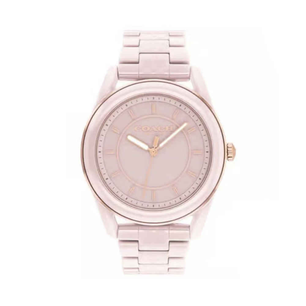 Coach Preston Dial & Stainless Steel Bracelet Style Straps Pink Analogue Watch-thumb-0