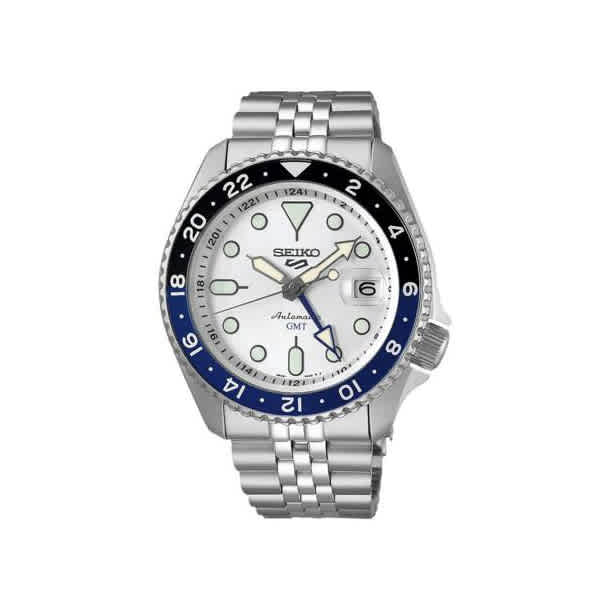 Seiko 5 Sports SKX GMT Sky Blue, Silver Cloud Watch SSK033KI-thumb-0