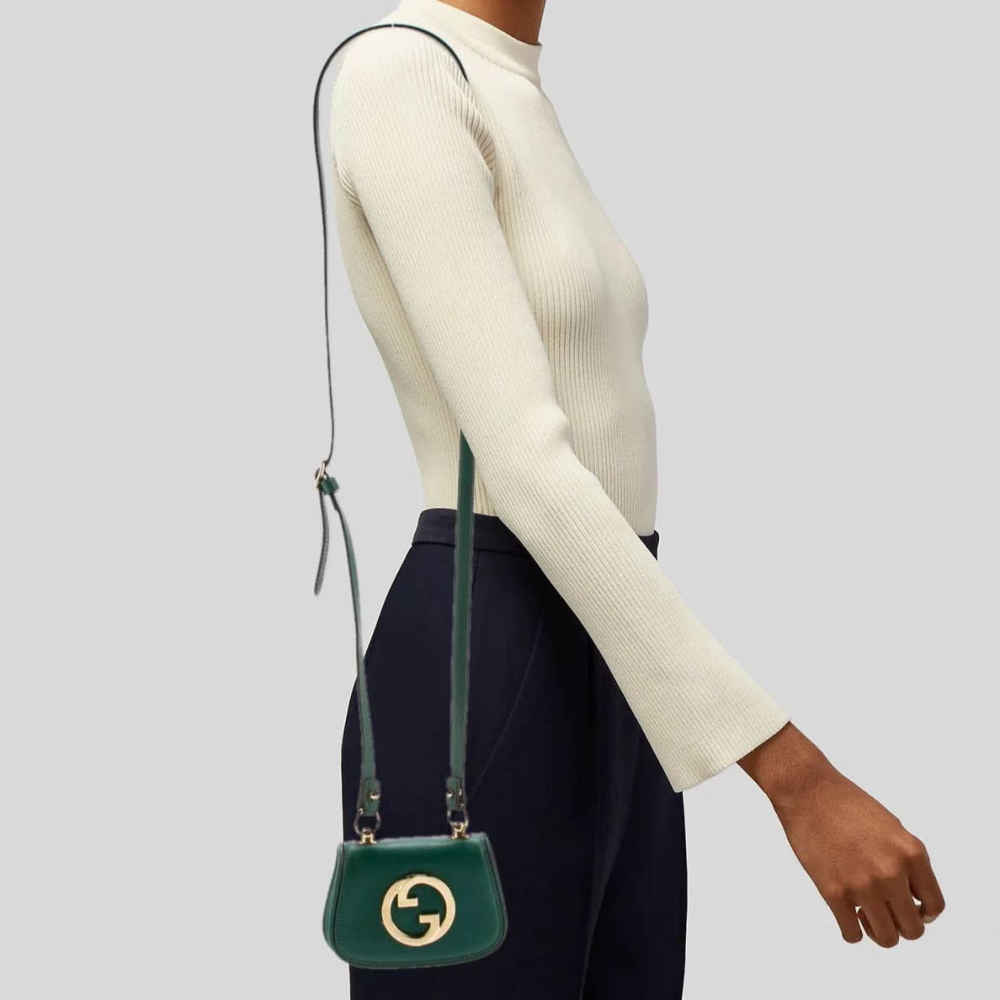 Gucci Blondie Nano Green Sling Bag-1