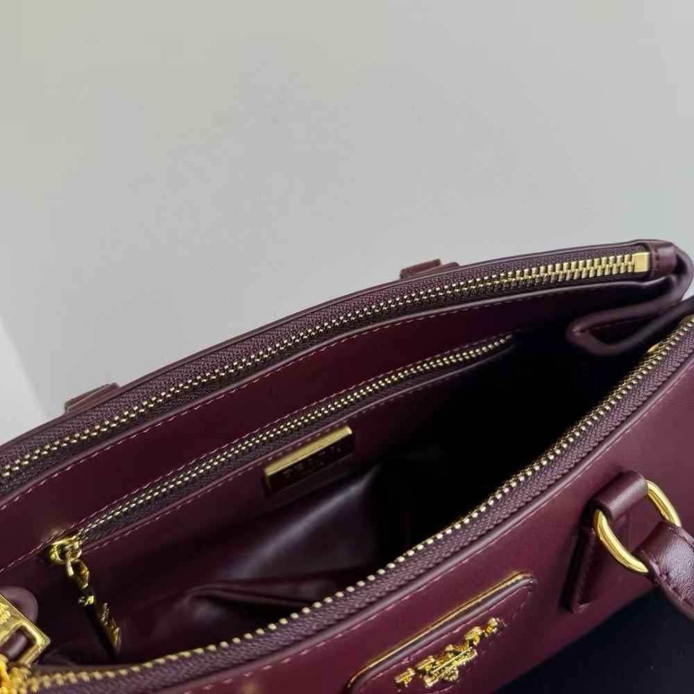 Prada Galleria Saffiano Wine Handbag-1