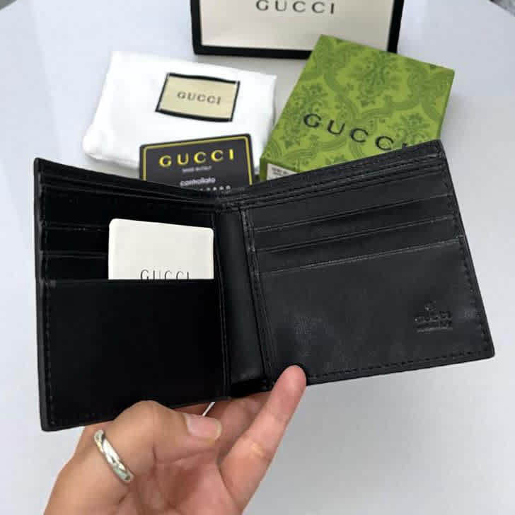 Gucci Bi-fold Brown Premium Compact Wallet-2