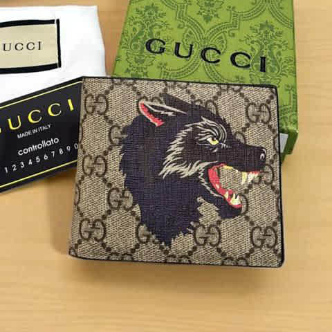 Gucci Bi-fold Brown Premium Compact Wallet-1