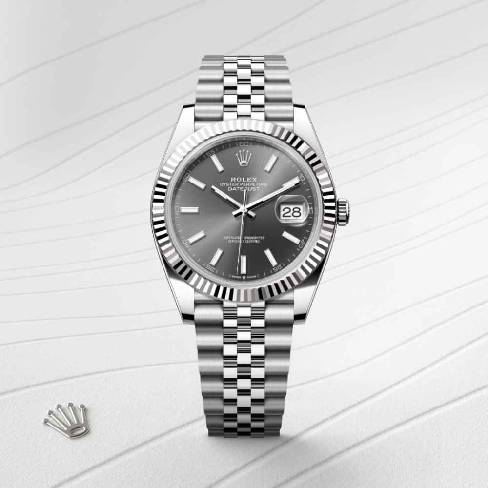 Rolex Datejust 41 Oyster, 41 mm, Oystersteel and Grey Dial M126334-0014-5