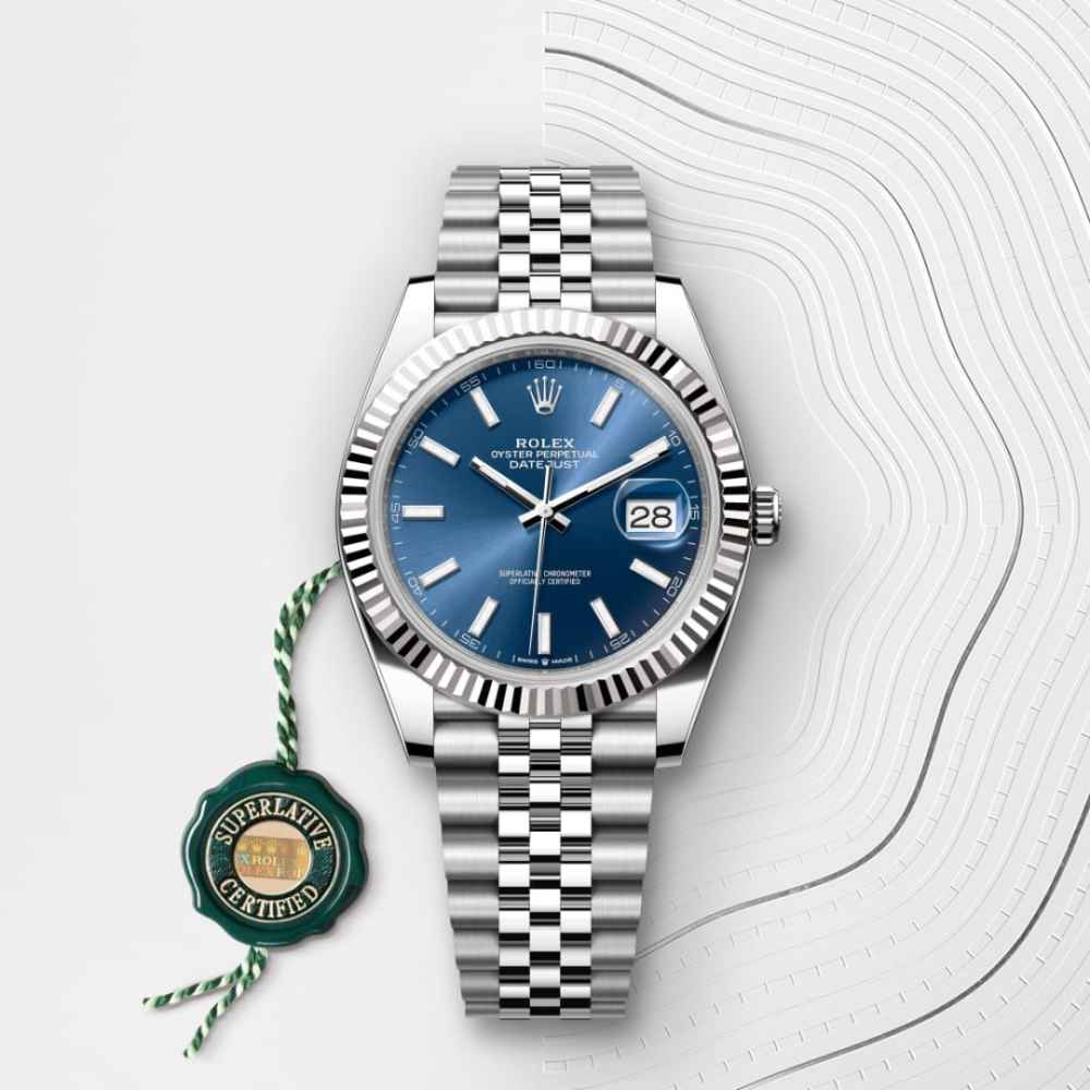Rolex Datejust 41 Oyster, 41 mm, Oystersteel and Blue Dial M126334-0002-7