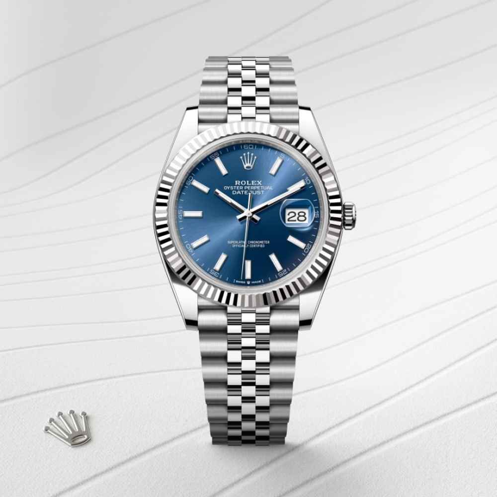 Rolex Datejust 41 Oyster, 41 mm, Oystersteel and Blue Dial M126334-0002-5