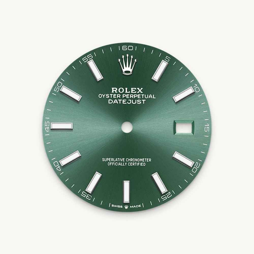 Rolex Datejust Oyster, 41 mm, Oystersteel and Green Dial M126334-0028-2