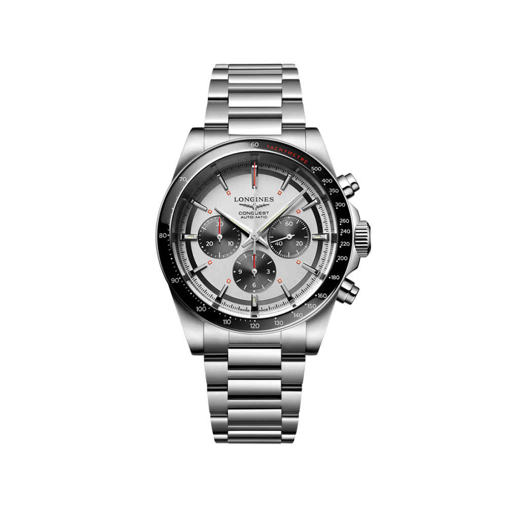 Longines Conquest Chronograph White Dial Watch L38354726-thumb-0