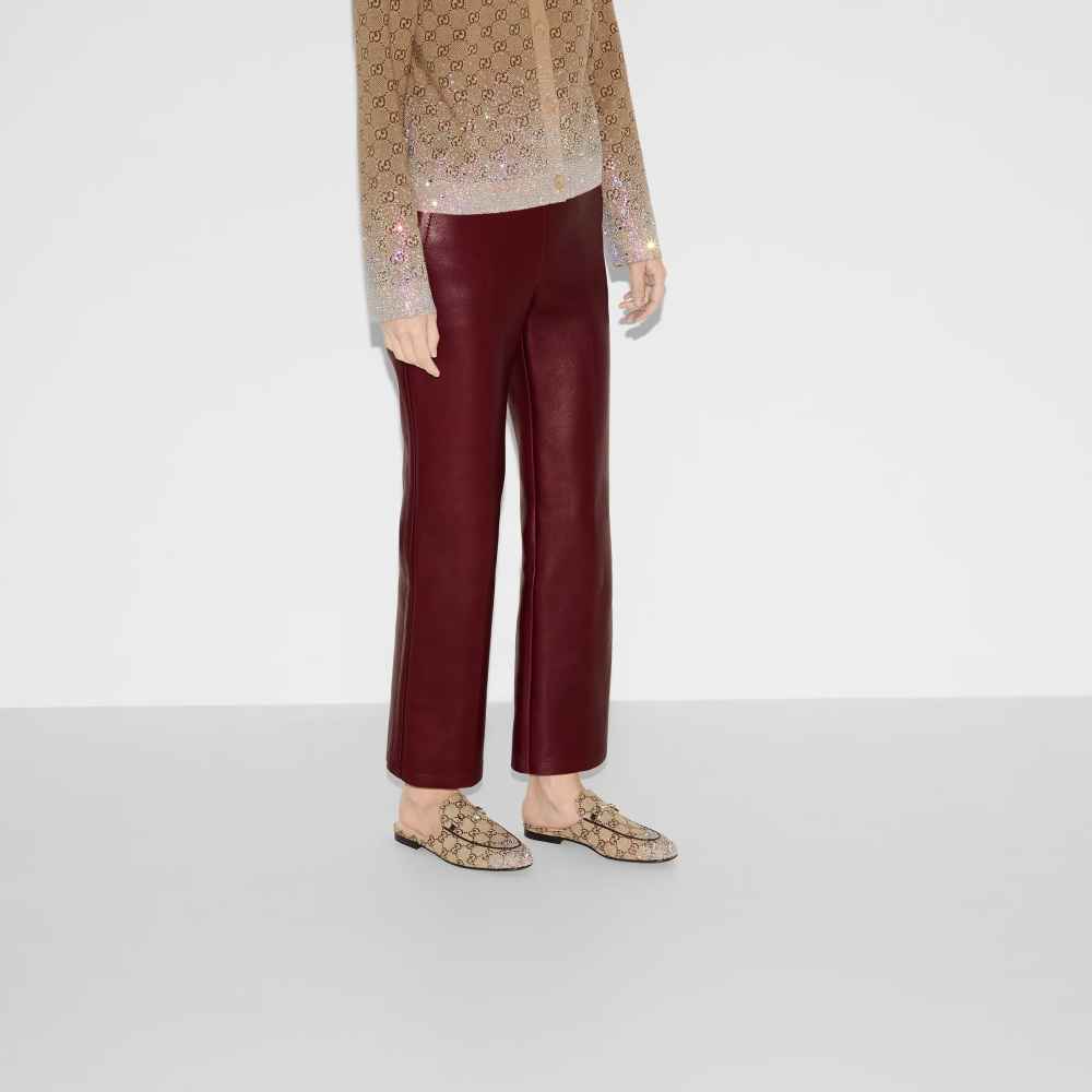 Gucci GG Women's Princetown Flat Sandals with Crystal Horsebit-5