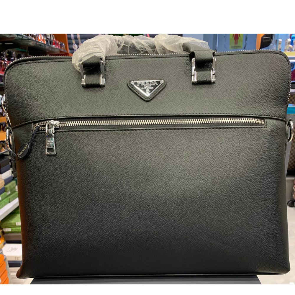 Prada Saffiano Leather Laptop Bag-thumb-0