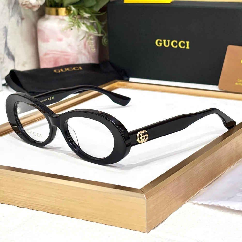 Gucci Black & Golden Premium Women's Sunglasses-thumb-0