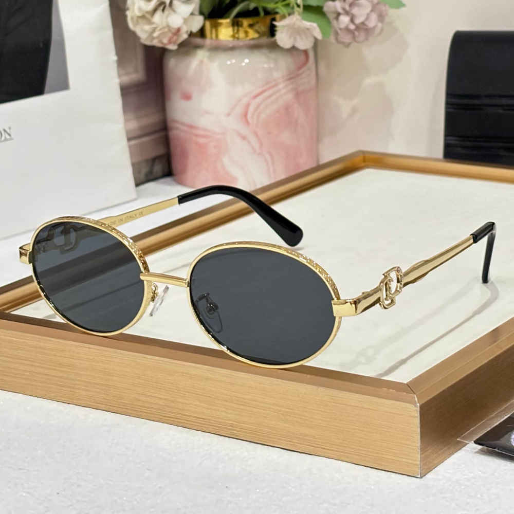 Dior Black & Golden Premium Women's Sunglasses-thumb-0