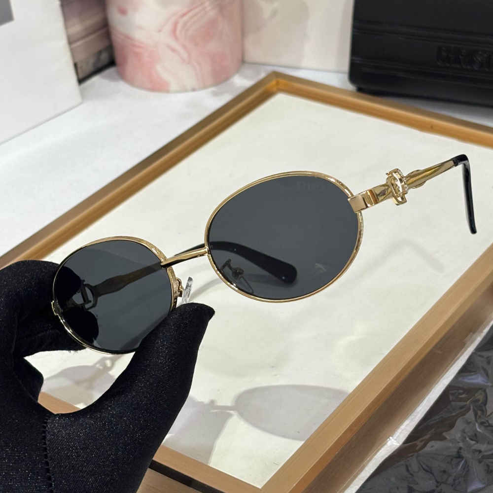 Dior Black & Golden Premium Women's Sunglasses-thumb-1
