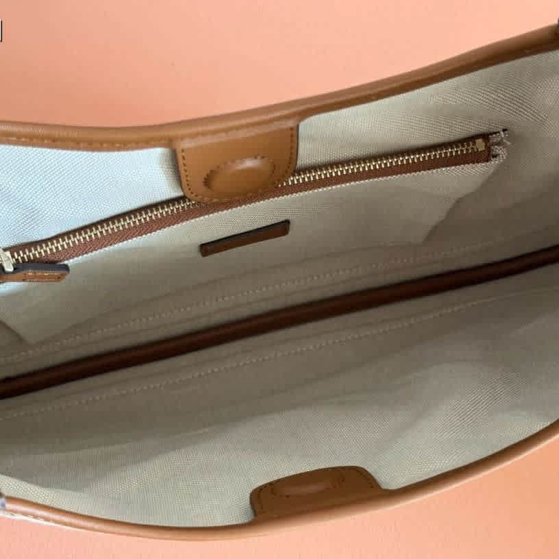 Gucci Hobo Beige & Brown Shoulder Bag-2