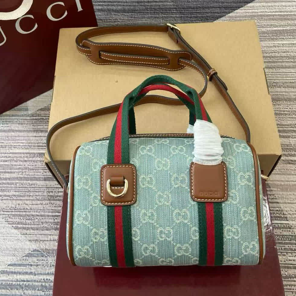 Gucci GG Marmont Blue Mini Duffle Bag-2