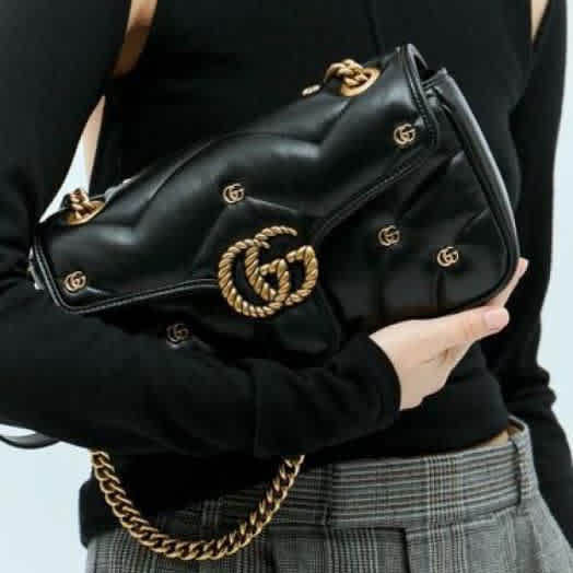 Gucci Marmont GG Series Black Women Bag-thumb-3