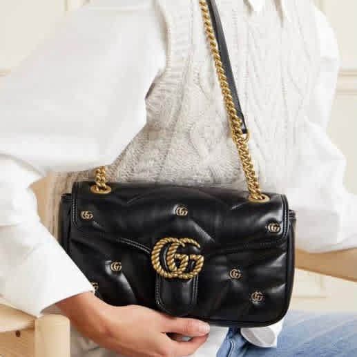 Gucci Marmont GG Series Black Women Bag-thumb-2
