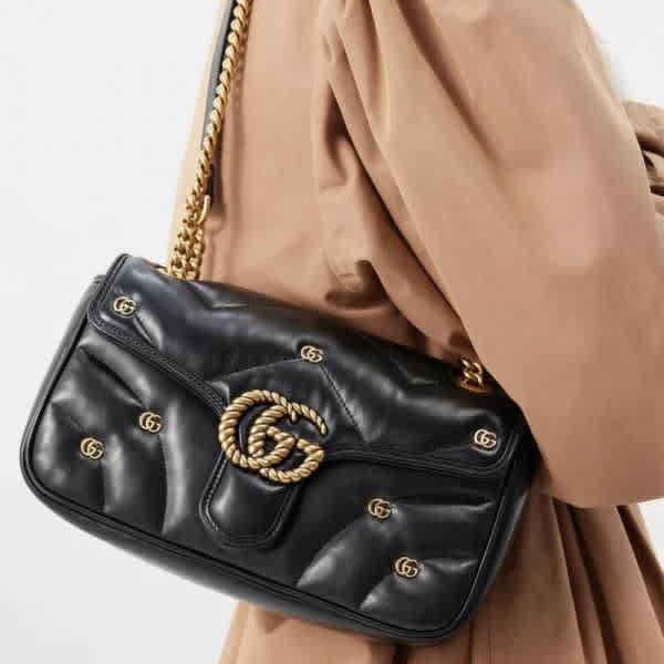 Gucci Marmont GG Series Black Women Bag-thumb-1