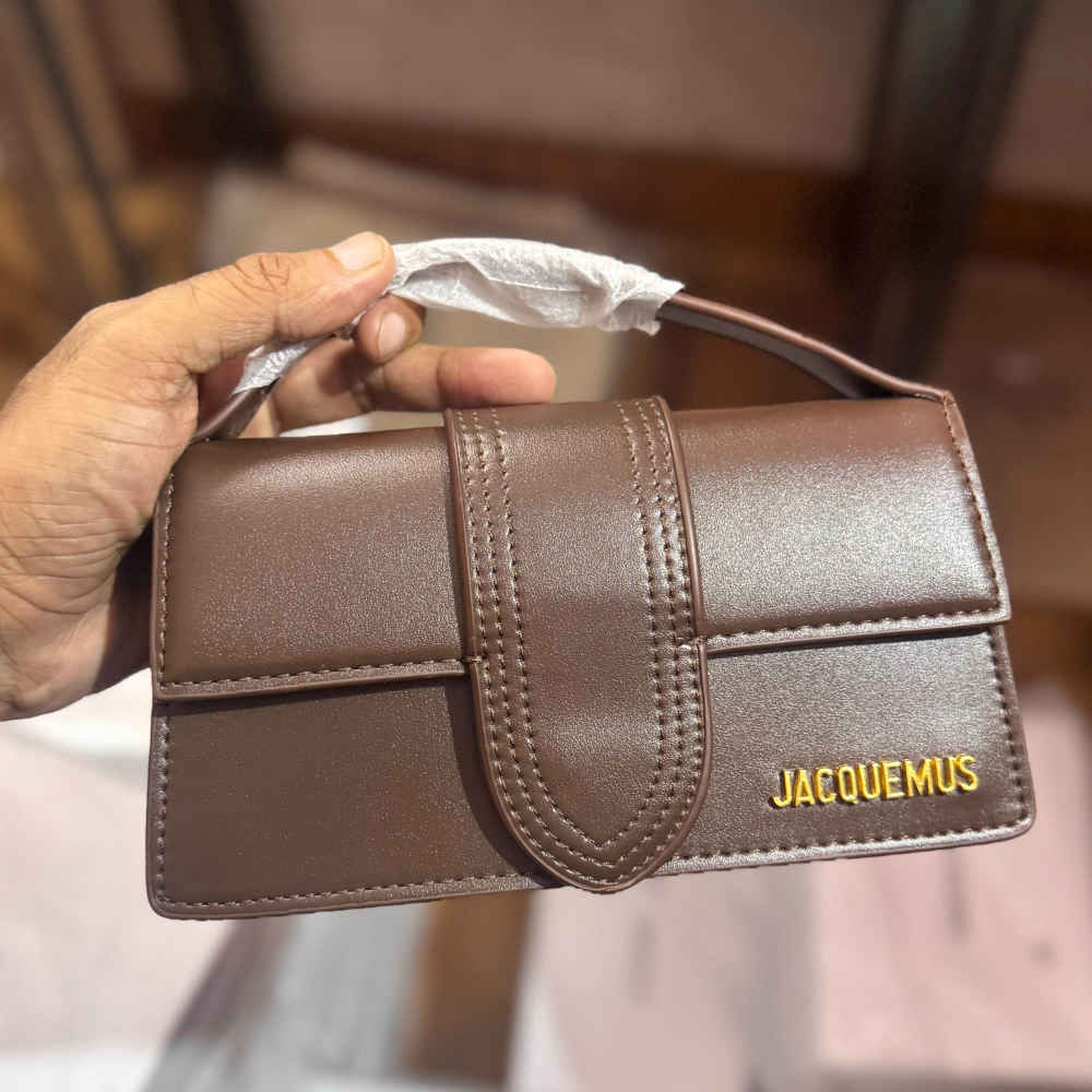 Jacquemus Le Bamino Dark Brown Handbag-thumb-0