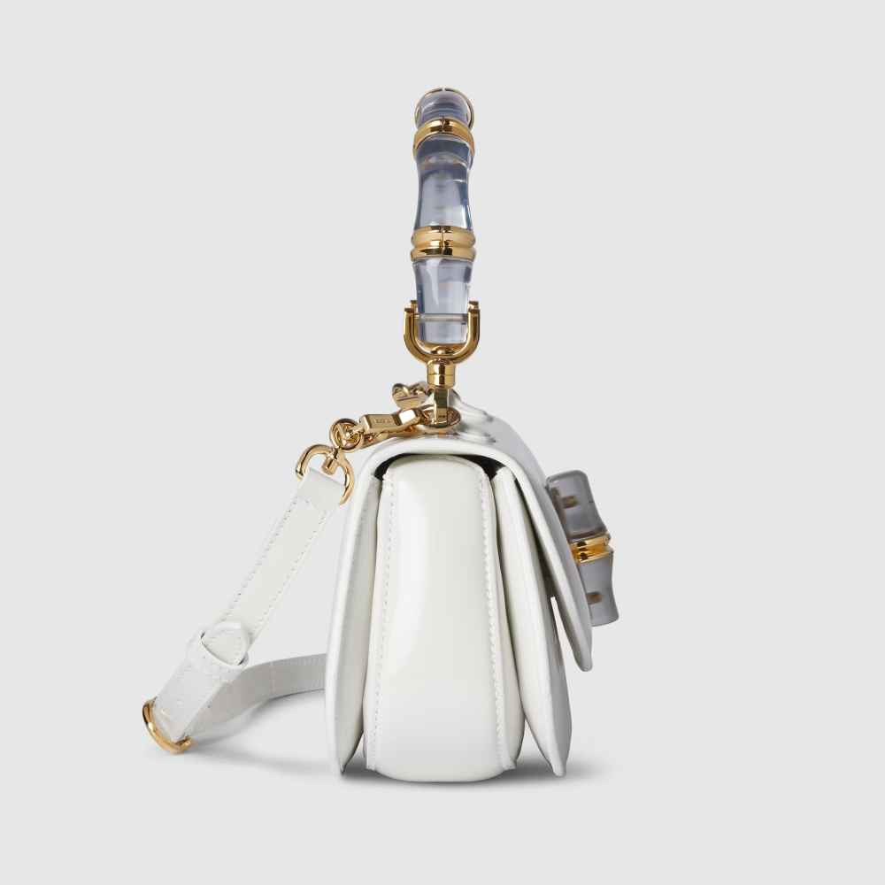 Gucci Diva Bamboo White Medium Handbag-3