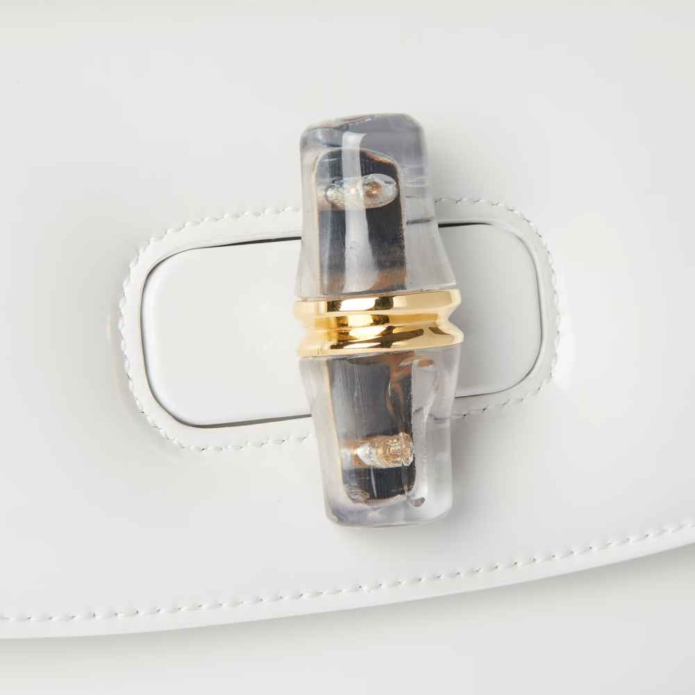 Gucci Diva Bamboo White Medium Handbag-5