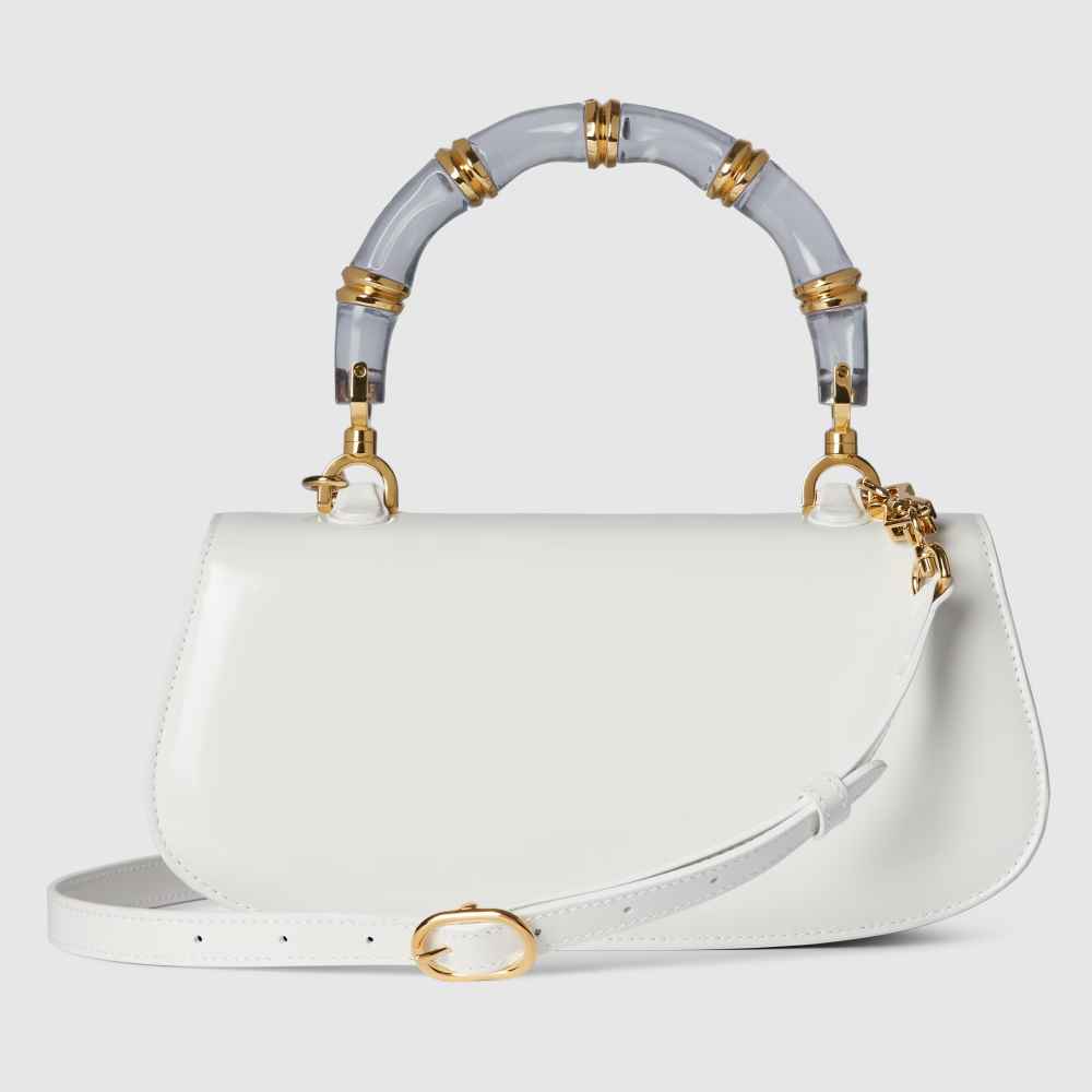 Gucci Diva Bamboo White Medium Handbag-1