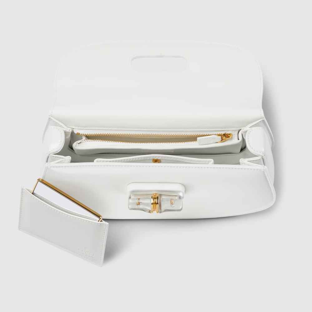 Gucci Diva Bamboo White Medium Handbag-7