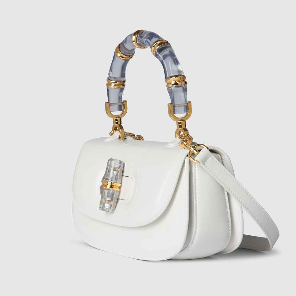 Gucci Diva Bamboo White Medium Handbag-2
