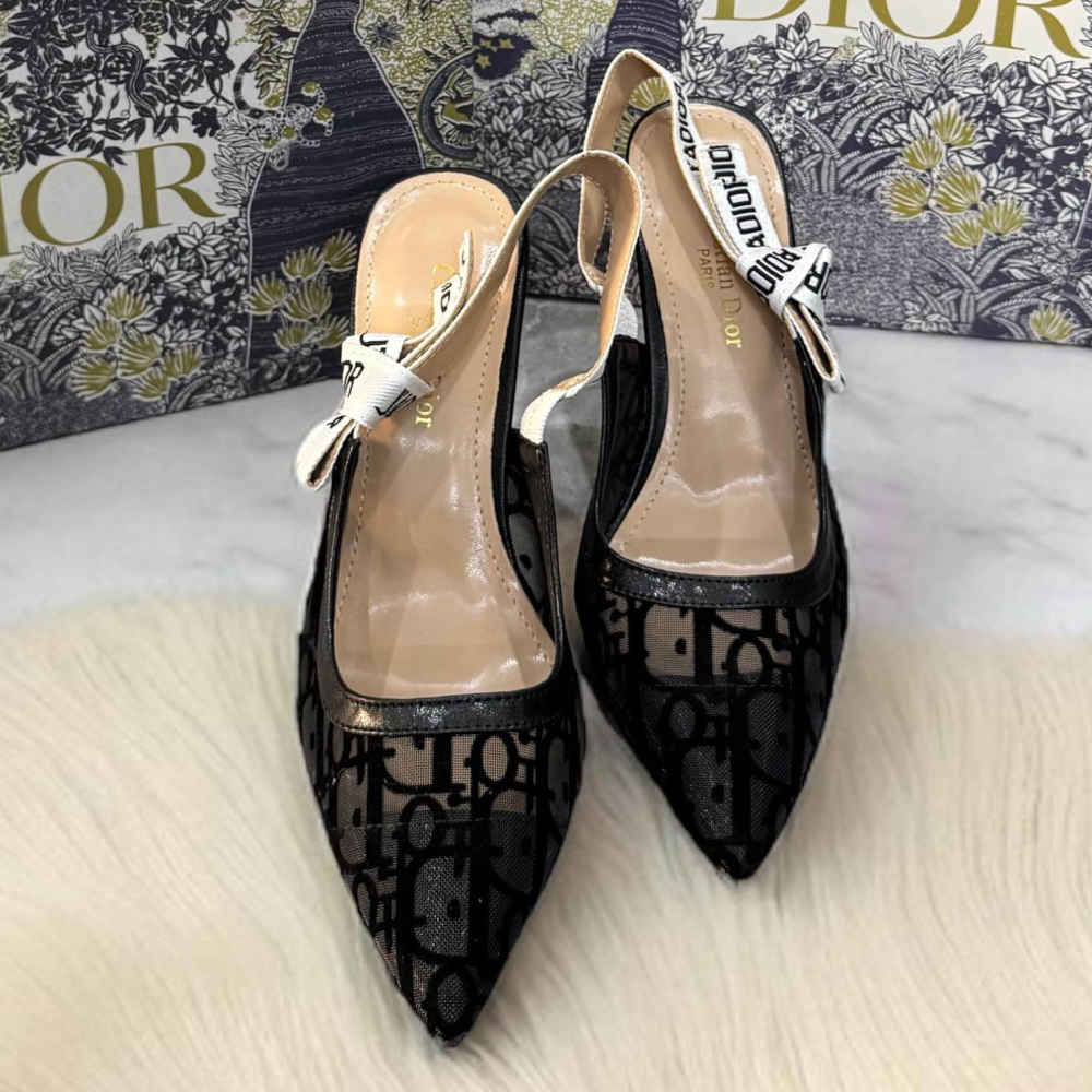 Christian Dior Black Premium Quality Heels Sandals-thumb-0