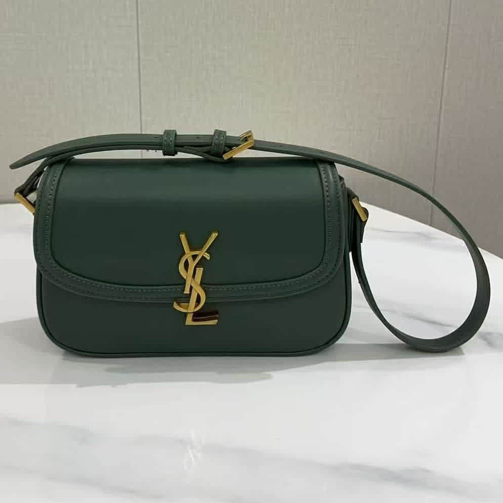 YSL Solferino Green Shoulder Bag-thumb-0