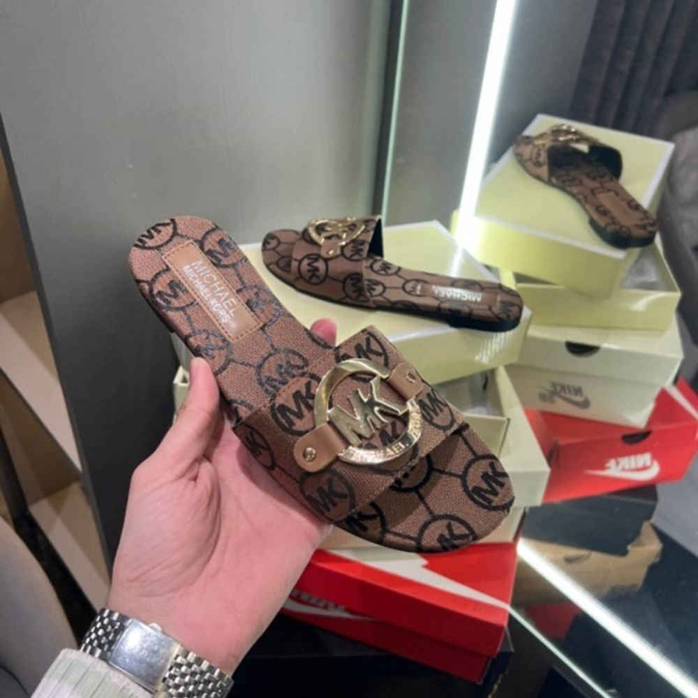 Michael Kors Beige Premium Quality Women's Flat Sandals-2