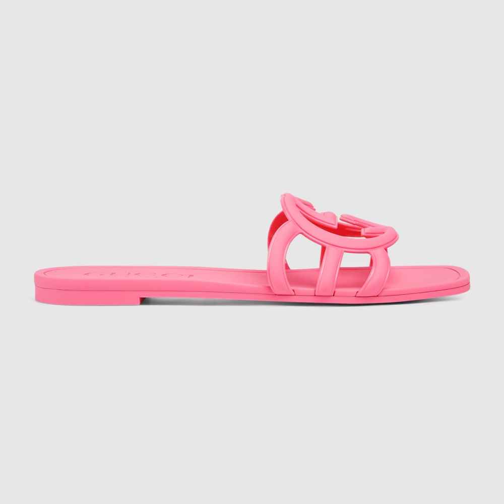 Gucci Pink Women's Interlocking G slide sandal-thumb-0
